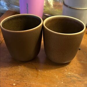 ikea gladelig 10oz tumbler stoneware brown set of 2